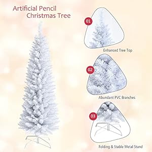 5ftwhiteartificialchristmastreeslimpencilchristmastreew240branchtipsfoldablemetalstandwintrywhiteholidaytreeindoorxmasholidaydecorforofficepartyhome Urban Country Home Decor 5 ft white artificial christmas tree slim pencil christmas tree w 240 branch tips foldable metal stand wintry white holiday tree indoor xmas holiday decor for office party home urban country home decor