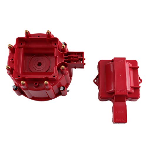 Mas Performance Replacement Fits Red Male Hei Distributor Cap & Rotor For Chevy Gm Sbc Bbc 305 350 454 #TOP2