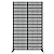 UPHYB 72" H Metal Privacy Screen, Free Standing Privacy Screen with Stable Heavy Base for Deck, Porch, Patio, Outdoor and Balcony, Black Louvered (Consist of 5 Panels)