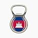 Colección de abridor de botellas de cerveza regalo de recuerdo de viaje imán de nevera de Camboya estilo bandera nacional