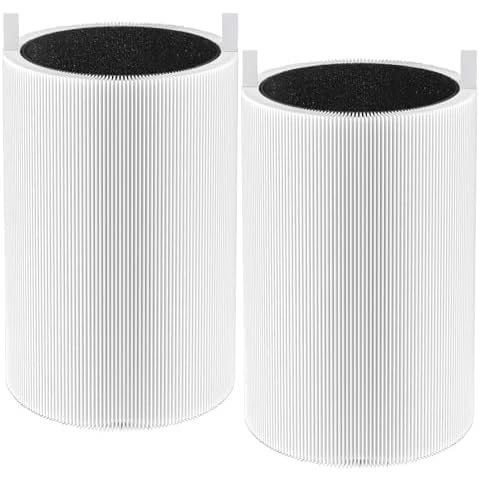 TOMORAL 411 True HEPA Replacement Filter Compatible with Blueair Blue Pure 411/3210 serie Air Purifiers, fits Blue Pure 411/411 Auto/411+, 2-Pack Cover