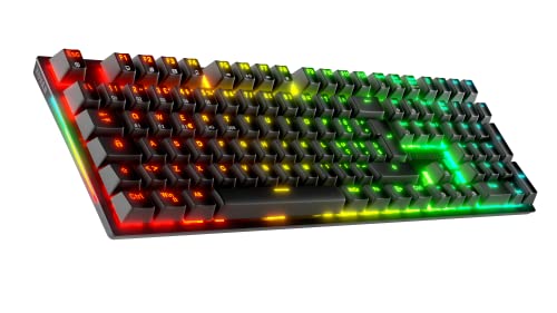 Oversteel - KOVAR Tastiera da gioco wireless, retroilluminata RGB, interruttore meccanico Outemu Red, Anti-Ghosting, layout Italiano PC/MAC/Android - Immagine 2