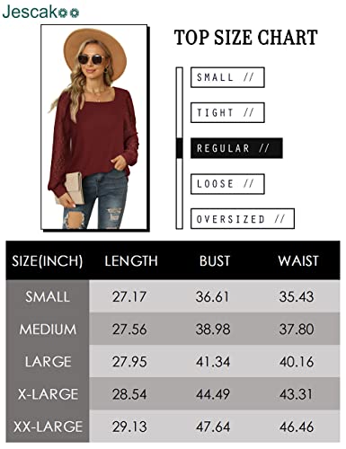 Jescakoo Lace Blouses For Women Dressy Tops For Women Christmas Red Xl #TOP4