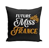 Fabriqué en France Coussin 40x40 cm Future Miss France Enfant Beauté