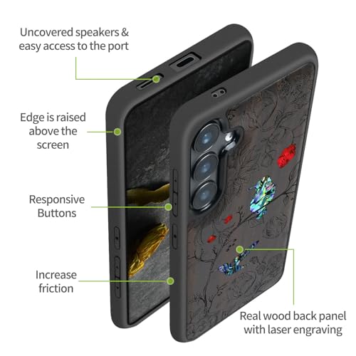 Coque Galaxy S25 Plus anti-choc bois véritable pour éviter les rayures - 6