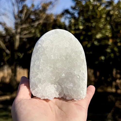 Geoda de cuarzo transparente de alta calidad con base estable 7