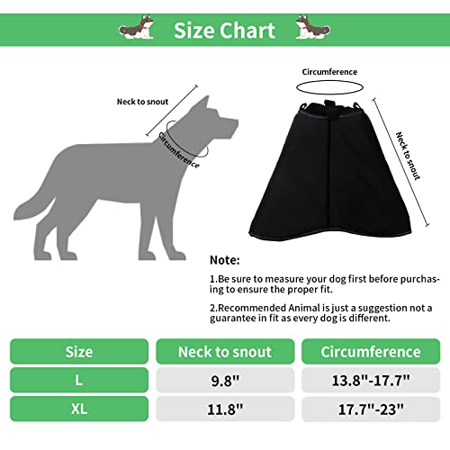 Halskrause für Haustiere,Leichter Bequem Weich Recovery Elisabethanischer für Haustiere Verstellbares Schutzkragen für Hund Katzen Anti-Biss/Leck-Erholung nach der Operation,L/XL zur Auswahl (XL)