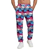 Prowinly Mens Color Elephant Sweatpants Lounge Pants Comfy Jogger Pants Lightweight Casual Trousers with Pocket XL