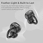 TOZO OpenEarRing True Open Ear Headphones, Lightweight Comfort Open Ear Clip Wireless Earbuds, 40H Play Bluetooth 5.4 Headphones with Smart Digital Display Design Fit Sports Running, Workout Black - Image 3