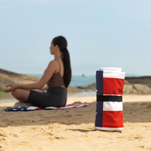 Image of Universal Waterproof Car Seat Covers USA Flag - Automotive Seat Cushion for Sedan SUV Truck Front OR Rear Seats - Anti Slip Car Seat Protector Suit for After Yoga Gym Hiking Running Workout Sport