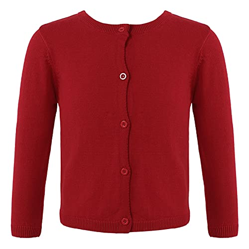 Hularka Kids Girls Solid Color Knit Cardigan Sweaters Open Front Shrug Bolero Cardigan Coats for Casual Daily