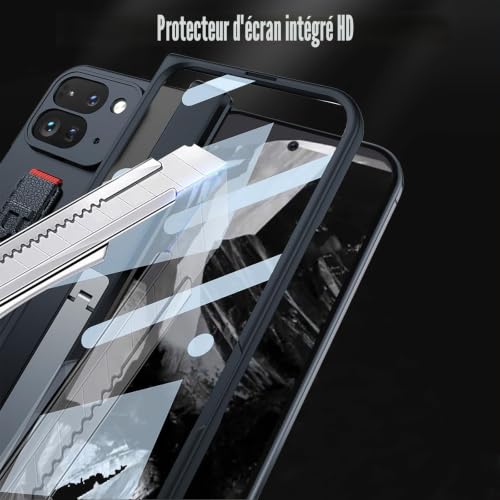 Coque pour Google Pixel 9 Pro Fold antichoc vert avec protège-écran PC