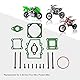 GOOFIT Motor Zylinderkopfdichtungssatz Befestigungsmutter für Dichtungssatz Ersatz für 2-Takt 43cc 47cc 49cc Pocket Bike Mini Pit Bike Pocket Bike Dirt Bike