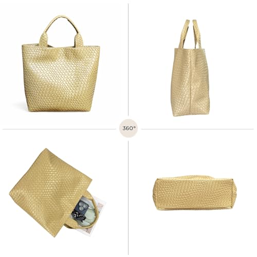 Bolso tote grande impermeable con bolsillo con cierre miniatura 5