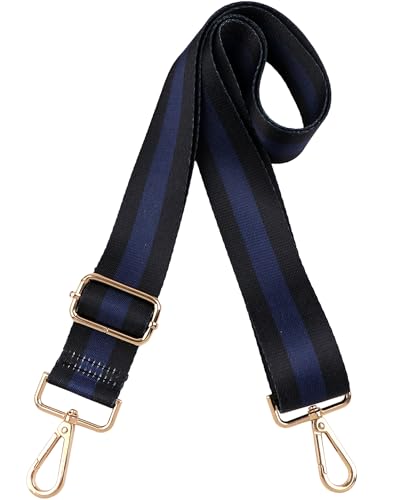 Image of Crossbody Purse Strap for Women Men Girls Boys Mother Girlfriend Gift, Replacement Bag Belt Strap for Purse Handbag Guitar Camera, Adjustable Canvas Wide Shoulder Strap with Golden Hooks