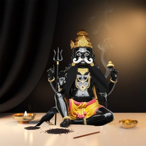 Image of Cloth for Pooja | Handwoven from Fine Fabric, Cotton Puja Kapda for Home Temple | Pack of 1 | 1.25 Meter (Pooja Vastra) (Black)