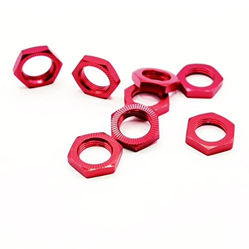 Tuercas de rueda 17mm de aluminio CNC rojo para Arrma 6S Kraton y Typhon 2