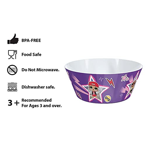 Zak Designs L.o.l. Surprise! Series Kids Plate, Bowl, Water Bottle & Flatware Set, Series 1-3 Characters, 5-Piece Set #TOP16