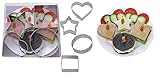 R&M International Sandwich Cutters, Geometric Shapes, Star, Heart, Star, Circle, Square, 4-Piece Set