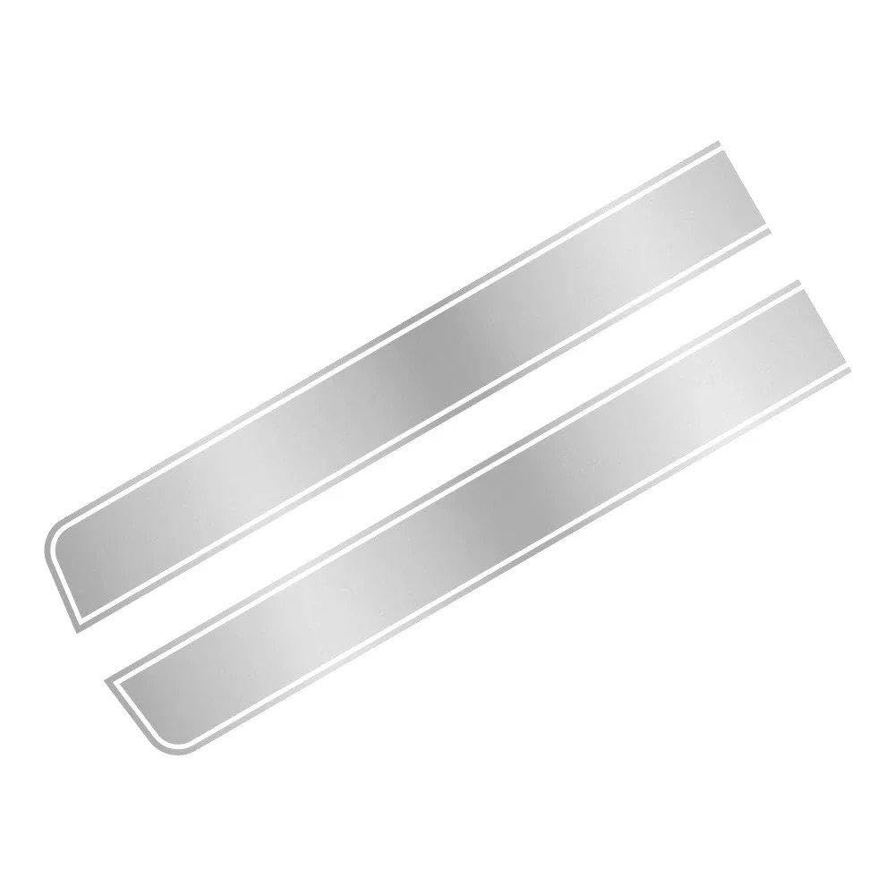 Autocollant de capot en vinyle haut de gamme argent mat de course