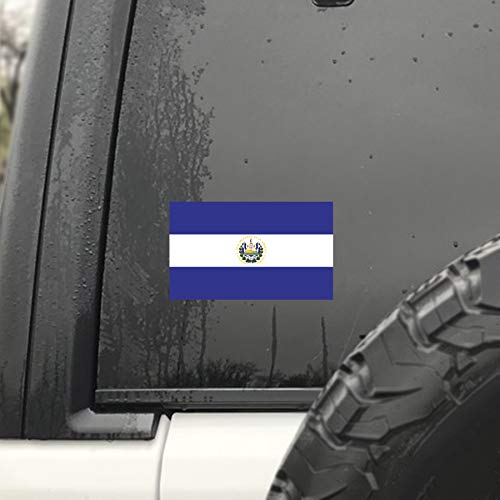2-Pack El Salvador Flag Decal Sticker | 5-Inches By 3-Inches | Premium Quality Vinyl | Pd423 #TOP5