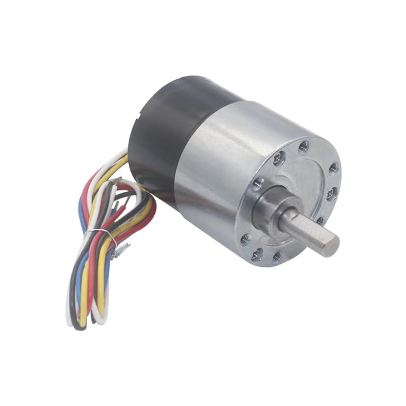 Elektromotor DC Getriebemotor,DC Motor 37mm Durchmesser Getriebe geräuscharmer Langer Lebensdauer Hoher Drehmoment 12V 24V bürstenlos DC Getriebemotor Silent BLDC(24V 12RPM)