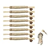 8 Stück Kaustangen für Katzen, Kausticks Sticks Sicher Helfen Bei Zahnstein Mundgeruch Gesund Hygiene Interaktives Katzenspielzeug Zum Schleifen von Zähnen für ​Katze Zu Spielen Beißen Kauen