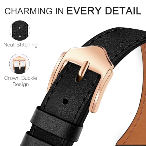 Image of JR.DM Slim Leather Bands Compatible with Apple Watch Band 38mm-49mm | Genuine Leather Thin Band Feminine Design Strap for Iwatch Ultra SE Series 11 10 9 8 7 6 5 4 3 2 1