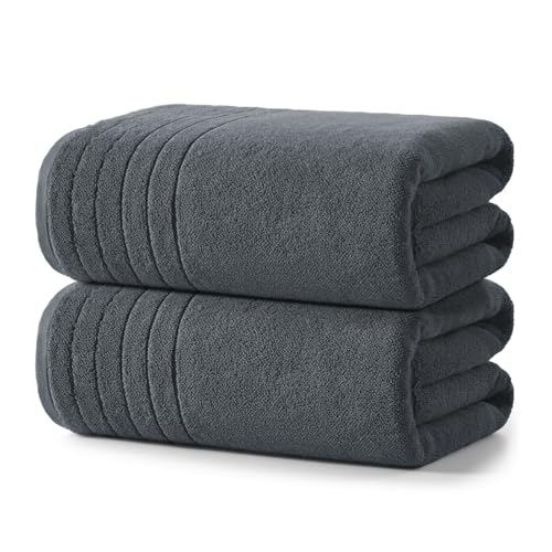 REDKISS 2 Pack 100% Cotton Thick Extra Large Bath Towels
