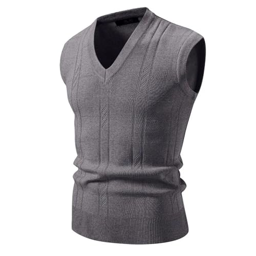 Men's V-Neck Sleeveless Vest Classic Pullover Knitted Waistcoat Sweater Tank Tops Outdoor4