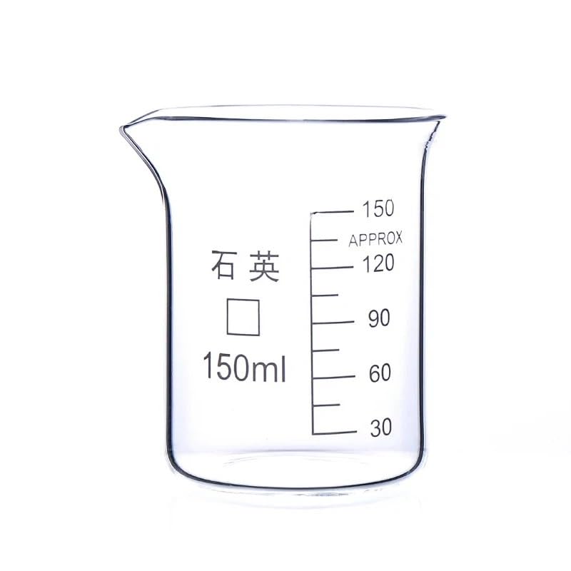 150ml Quartz Beaker JGS-2 - High Light Transmittance Laboratory Glassware for Accurate Measurements