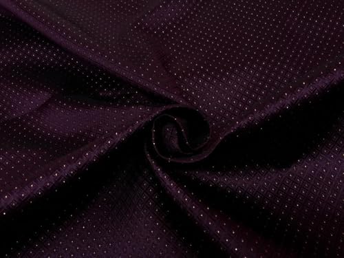 Tissu brocart de soie mûre à motifs losanges et fil Lurex BRO1105