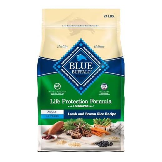 Blue Buffalo Life Protection Formula Adult Dry Dog Food, Helps Build and Maintain Strong Muscles, Made with Natural Ingredients, Lamb & Brown Rice Recipe, 24-lb. Bag