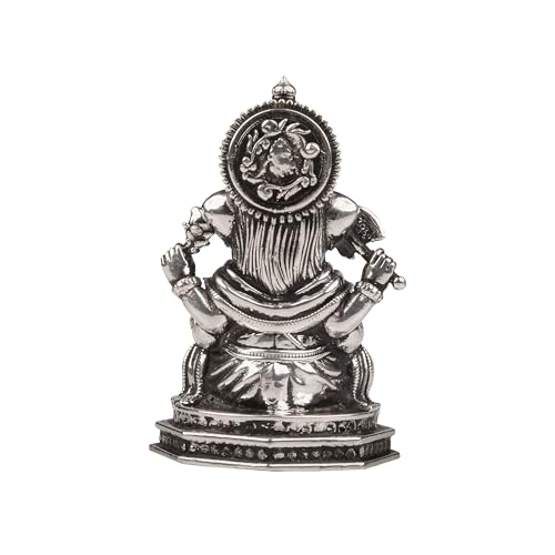 Image of Artarium Pure 999 Silver Divine Ganesha Murti (16gm), Ganpati Bappa Idol for Pooja, Home Mandir, Office Decor, Auspicious Gift for Diwali, Housewarming & Festivals - 3 Inch