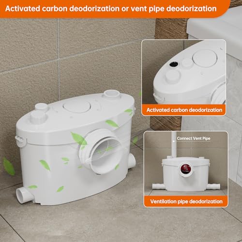 Superflo Upflush Toilet For Basement With 600W Macerating Toilet System & Silent Toilet Pump For Macerator Toilet thumb #5
