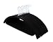 Jungle Shack Non-Slip Slim Velvet Hangers, Black (Pack of 25)