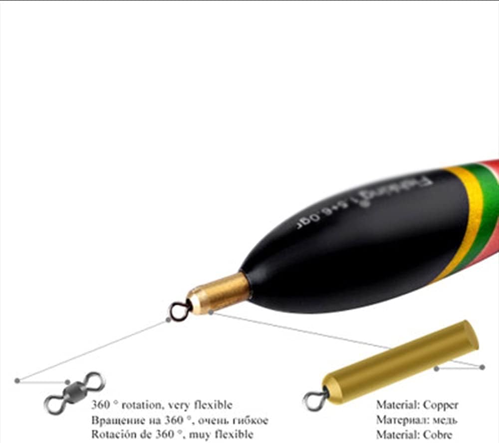 5pcs Fishing Floats Mixed Size Balsa Weight Bobber Cork Fir Float Vertical for Carp Fishing Tackle