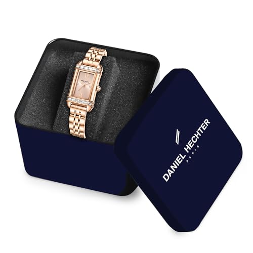 Image of Daniel Hechter Paris Louvre Collection Square Dial Watch for Women with Roman Indices and Stainless Steel Strap-DHW2006