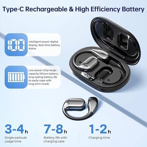 Image of AI Translation Earbuds Real Time, 144 Language Translator Earbuds with APP Compatible with iOS & Android, Bluetooth Translation Headphones Translating Device for Travel Business and Learning - Black