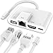 Produktbild Lightning HDMI Adapter und RJ45 Netzwerkadapter 4 in 1, 1080P HDMI Adapter für Phone/Pad Digital AV Adapter für Projector Monitor USB Kamera Reader Adapter Lade- und Daten Sync OTG Konverter Adapter