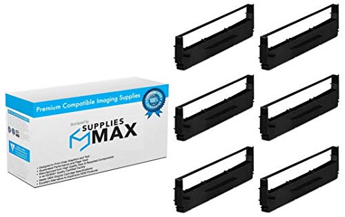Cintas de impresora compatibles SuppliesMAX BM152 negro 6 unidades miniatura 1