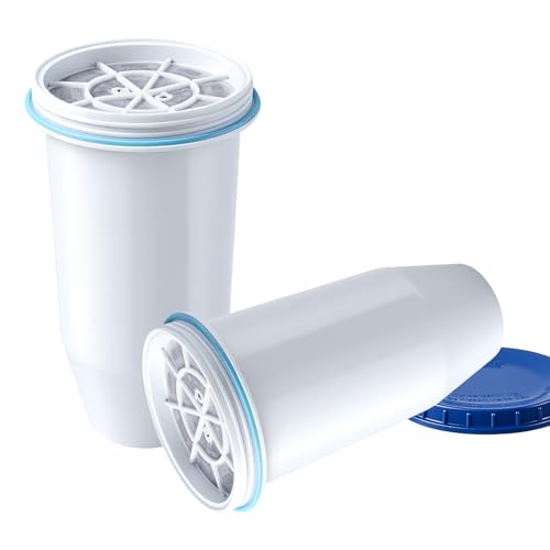 Recogwood 0 TDS Water Filter Replacement for Zero Pitcher & Dispenser | Upgraded 6-Stage Filtration | Removes 99.9% of Lead, Chromium, PFOA/PFOS | Compatible with ZR-001, ZR-004, ZR-017 | 2-Pack