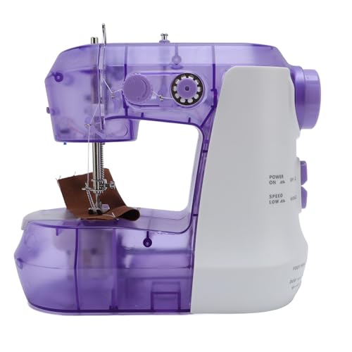 TOPINCN Mini Máquina de Coser, Diseño de Mesa Portátil Eléctrico con Luz Incorporada y Cortador de Hilo, para Principiantes, Uso Doméstico, Manualidades de Costura (Enchufe de la UE)