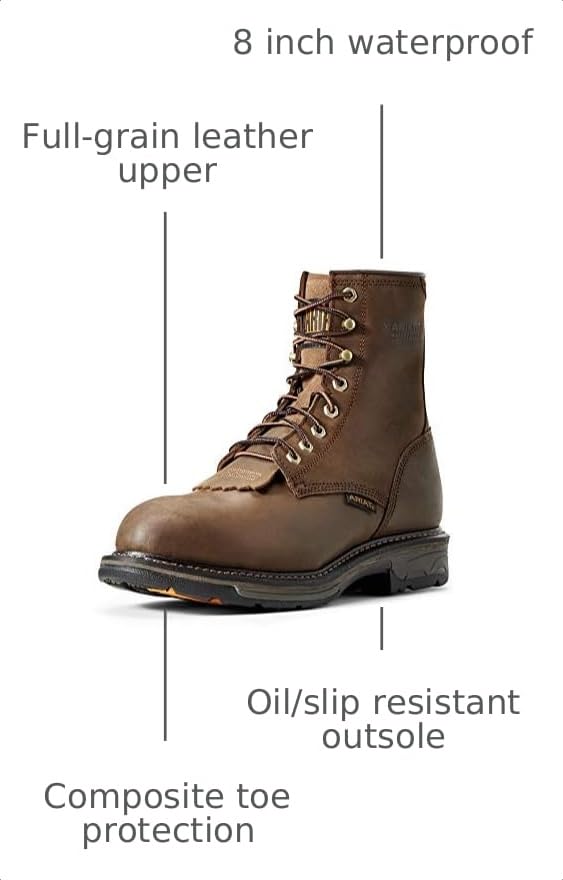 Image of Ariat Men's Workhog 8 inch Waterproof Composite Toe Work Boot
