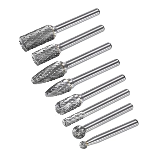 Fresas rotativas de carburo de tungsteno 8 pcs miniatura 1