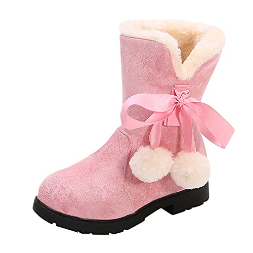 Little Girls Princess Snow Boots Winter Cozy Fleece Fashion Ankle Booties Indoor Outdoor Boots with Fluff 𝐁all