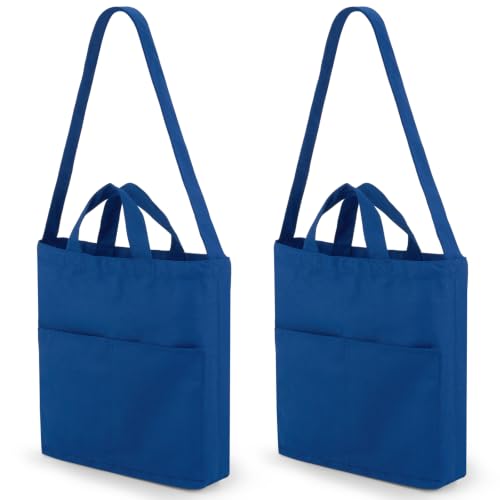Image of Lily queen Natural Canvas Tote Bag for Crafting Reusable Grocery Shoulder Bags 2pcs