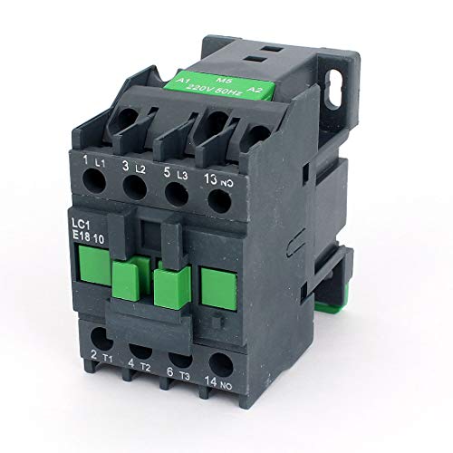 Aexit AC Contactor Distribution electrical Motor Relay 3-Phase Pole 1NO 220V Coil Voltage CJX2-1810