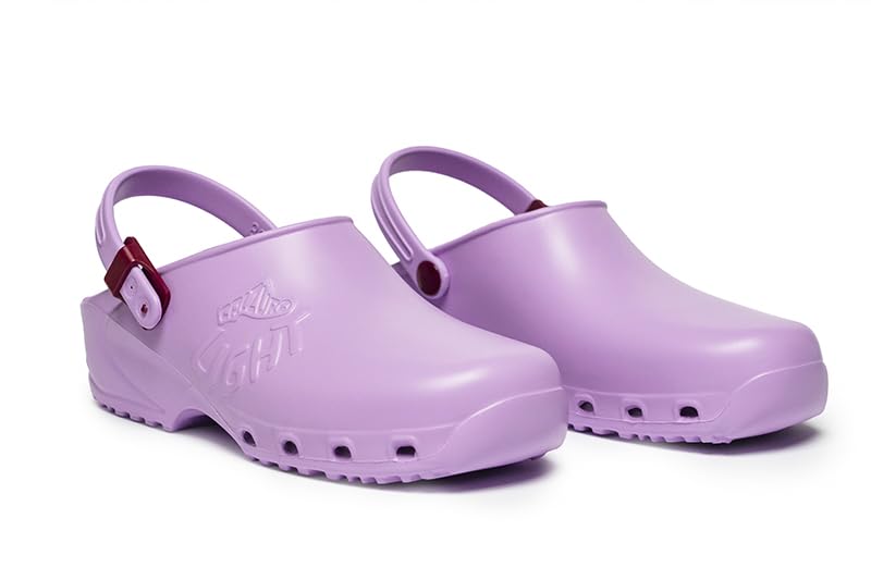CALZURO Light - Zuecos Sanitarios Profesionales CE, Blanco, Verde, Lila, Rosa, Naranja, Azul, Negro