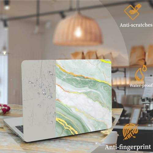 Funda MacBook Air 13.6 dorado verde para modelos A3113 A2681 con protector de teclado 2